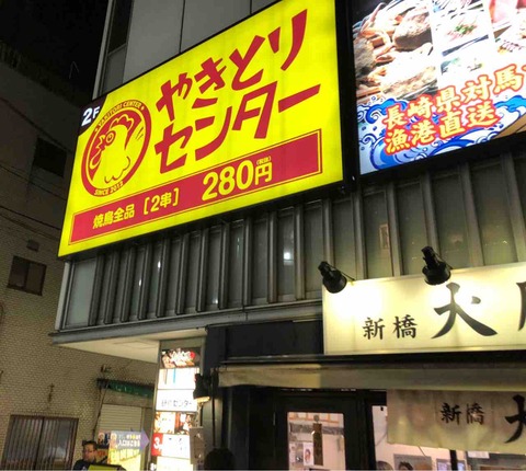 閉店 生ビール290円 ツマミも安い やきとりセンター 新橋の安い居酒屋 新橋酔式の泥酔ブログ せんべろ居酒屋探訪